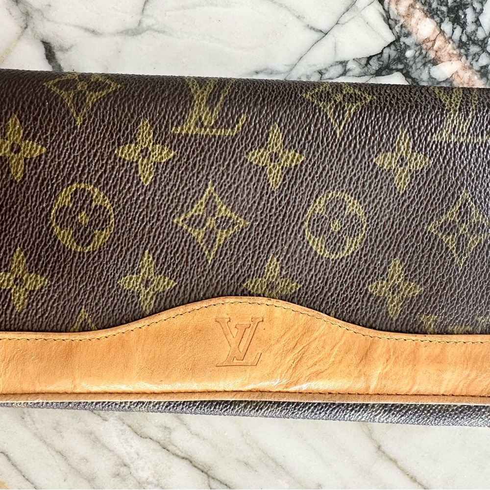 Louis Vuitton Brown and Tan Monogram vintage wallet
